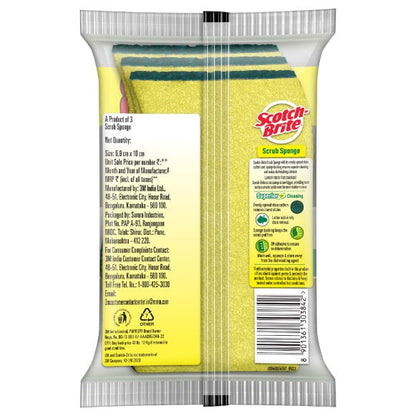 Scotch Brite Scrub Sponge Large pack of 3