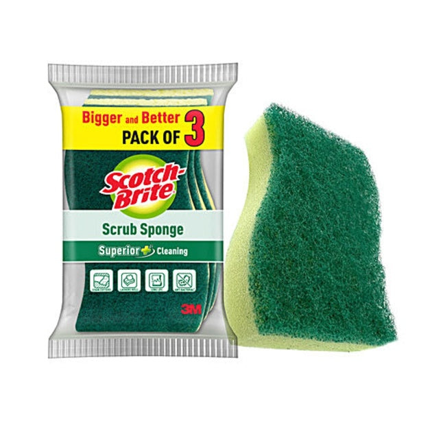 Scotch Brite Scrub Sponge Large pack of 3