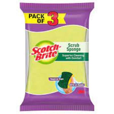 Scotch Brite Scrub Sponge Large pack of 3