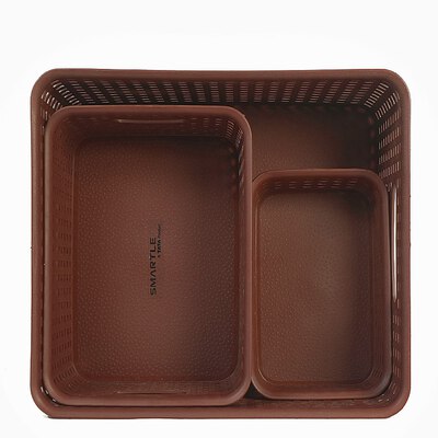 Smartle Cane Basket Brown (Med/Small/Mini) set of 3