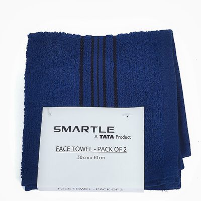 Smartle Face Towel Dark Blue set of 2