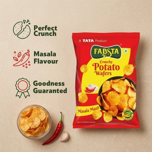 Fabsta Masala Potato Wafers, 135 g