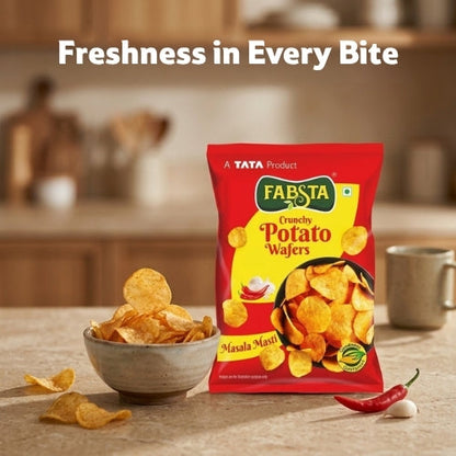 Fabsta Masala Potato Wafers, 135 g