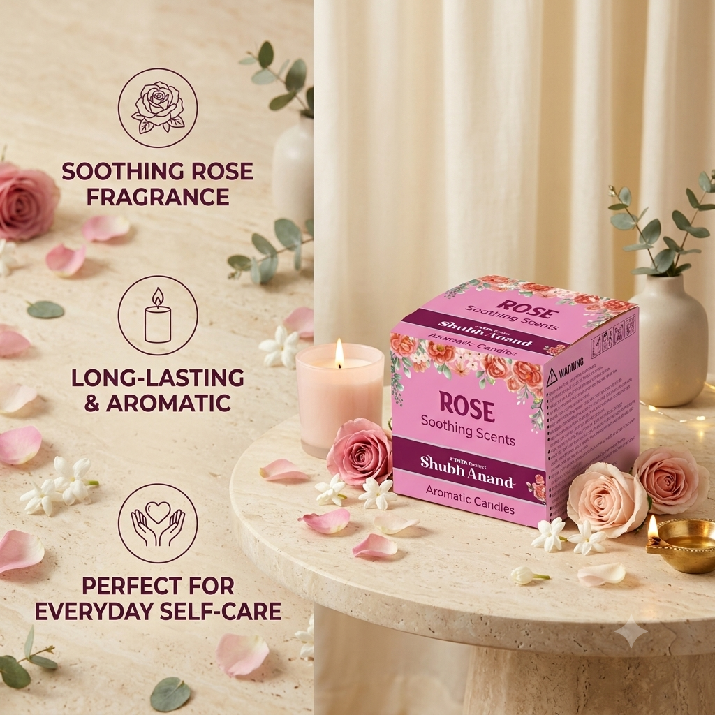 Shubh Anand Votive Candle Rose 60 g