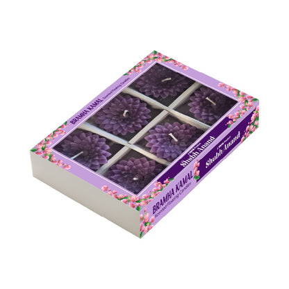 Shubh Anand Brahmakamal Scented Floating Candles, 6 Pcs