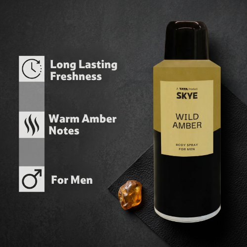 Skye Wild Amber Body Spray For Men, 150 ml