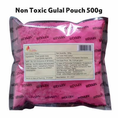 Uttsav Non Toxic Gulal Pouch 500 Gm 1 pc