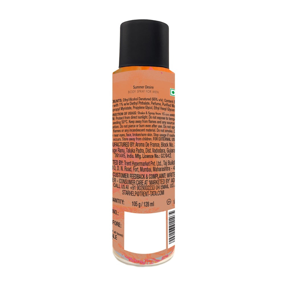 Skye Summer Desire Body Spray For Men, 128 ml