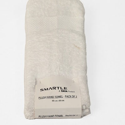 Smartle Hand Towel Plush White set of 2