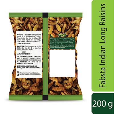 Fabsta Indian Long Raisins 200 gm