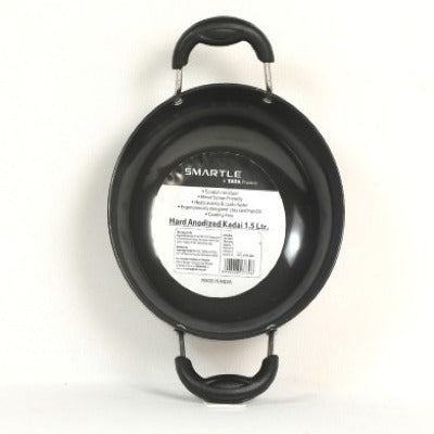 Smartle Hard Anodised Deep Kadai 200 Mm 1.5 Ltr 1 pc