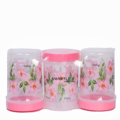 Smartle Spacio Container Pink 1 Ltr set of 3