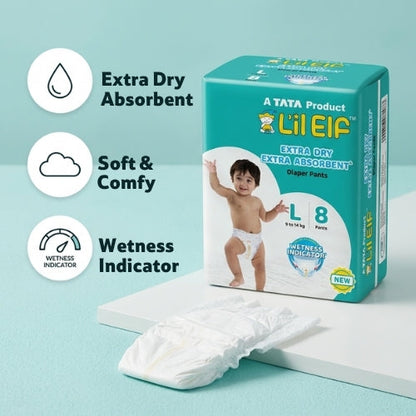 Tata Diaper Pants L, Pack of 8