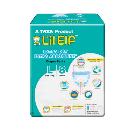 Tata Diaper Pants L, Pack of 8