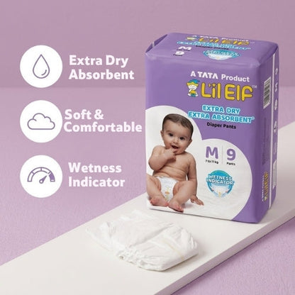 Tata Diaper Pants M, Pack of 9