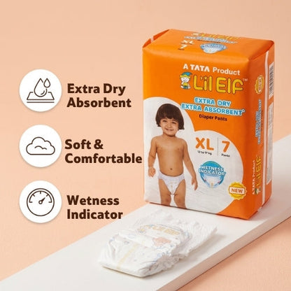 Tata Diaper Pants XL, Pack of 7