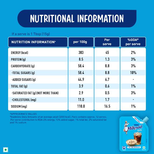 Nestle Milkmaid Condensed Milk Doy Pack 210 g