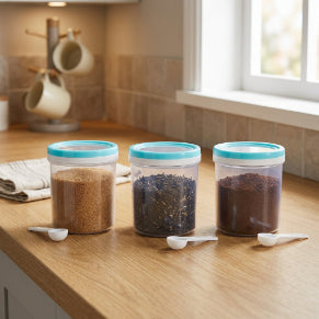 Smartle Easy Spin Container 1.5 Ltr Blue set of 3