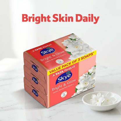 Skye Bright & Glow Soap, Pack of 3 x 150 g
