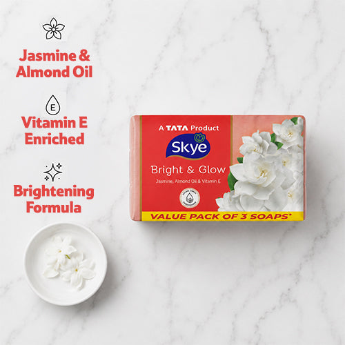 Skye Bright & Glow Soap, Pack of 3 x 150 g