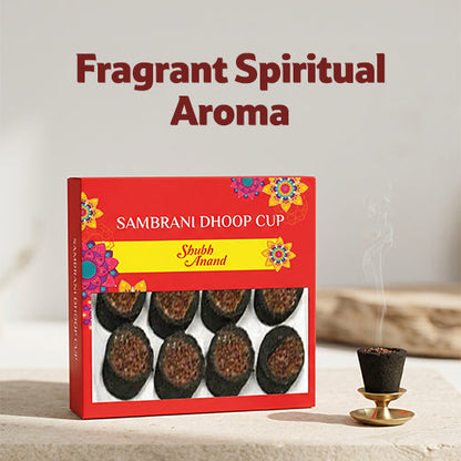 Shubh Anand Sambrani Dhoop Cups, 12 Pcs