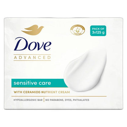Dove Sensitive Soap 3X125 pack of 3