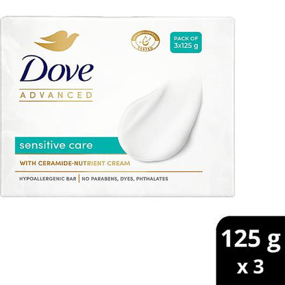 Dove Sensitive Soap 3X125 pack of 3