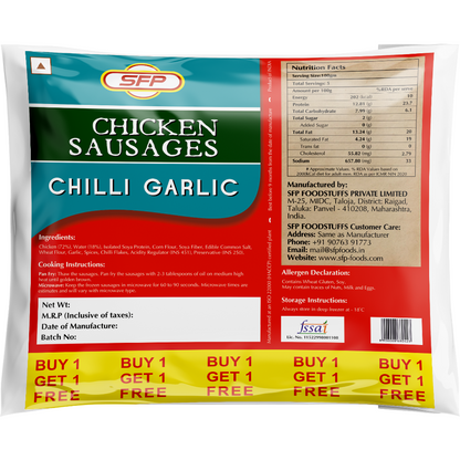 Sfp Chicken Chilli Garlic Sausage 500+500 Gm combi