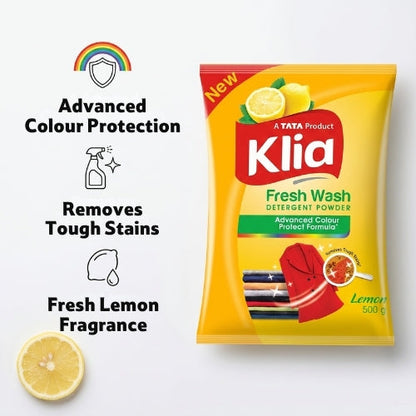 Klia Lemon Detergent Powder, 500 g