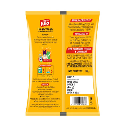 Klia Lemon Detergent Powder, 500 g
