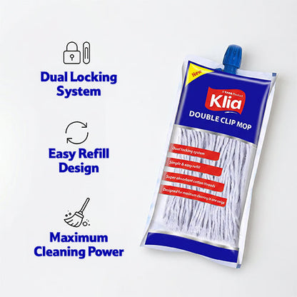 Klia Double Clip Mop, 1 Pc