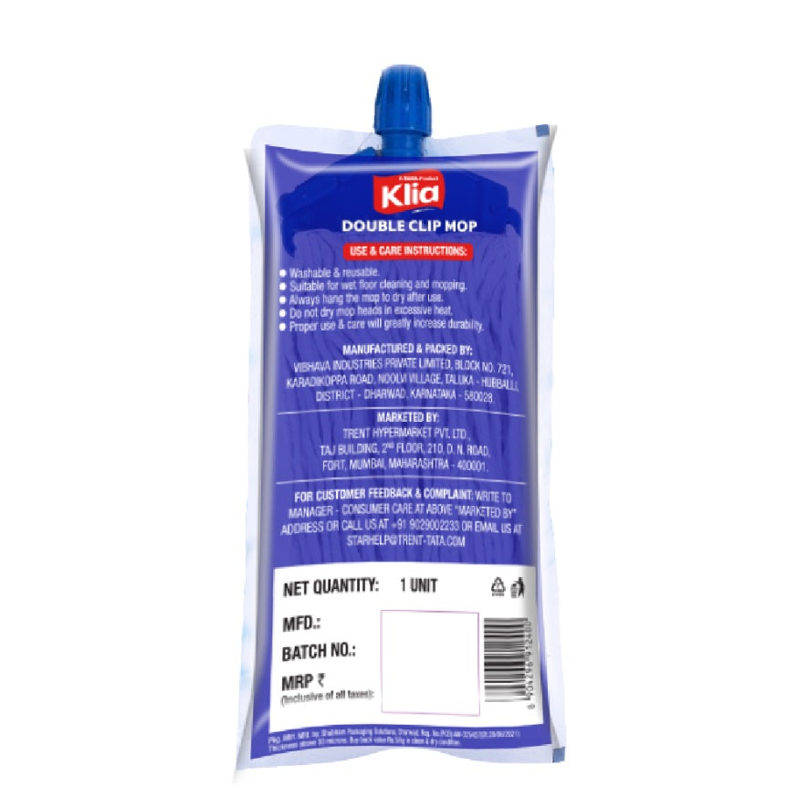 Klia Double Clip Mop, 1 Pc