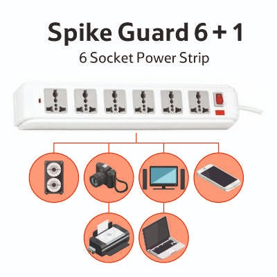 Smartle 6 Socket Power Strip 1 pc