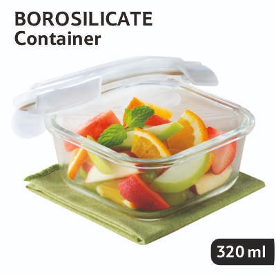 Smartle Borosilicate Square Container 320 Ml 1 pc