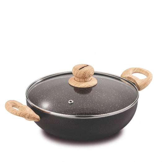 Smartle Granito Induction Based Non Stick 28 Cm Kadhai With Lid 1 pc