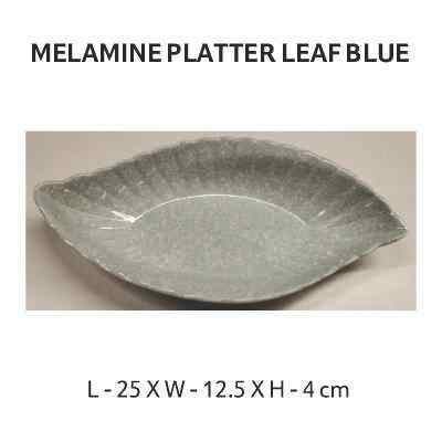 Smartle Melamine Platter Leaf Blue 1 pc