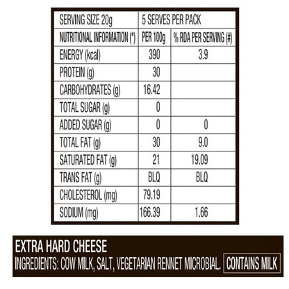 D'Lecta Parmesan Cheese Block 100 gm