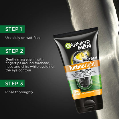 Garnier Men Turbo Bright Duo Men Face Wash 150 g
