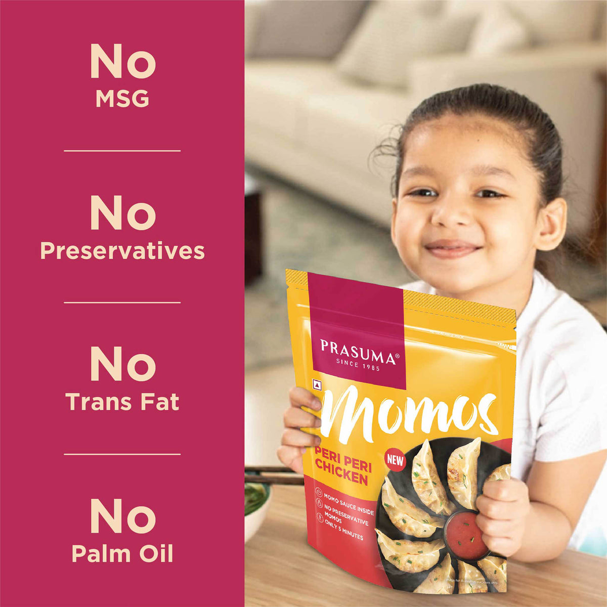 Prasuma Periperi Chicken Momos 250 g