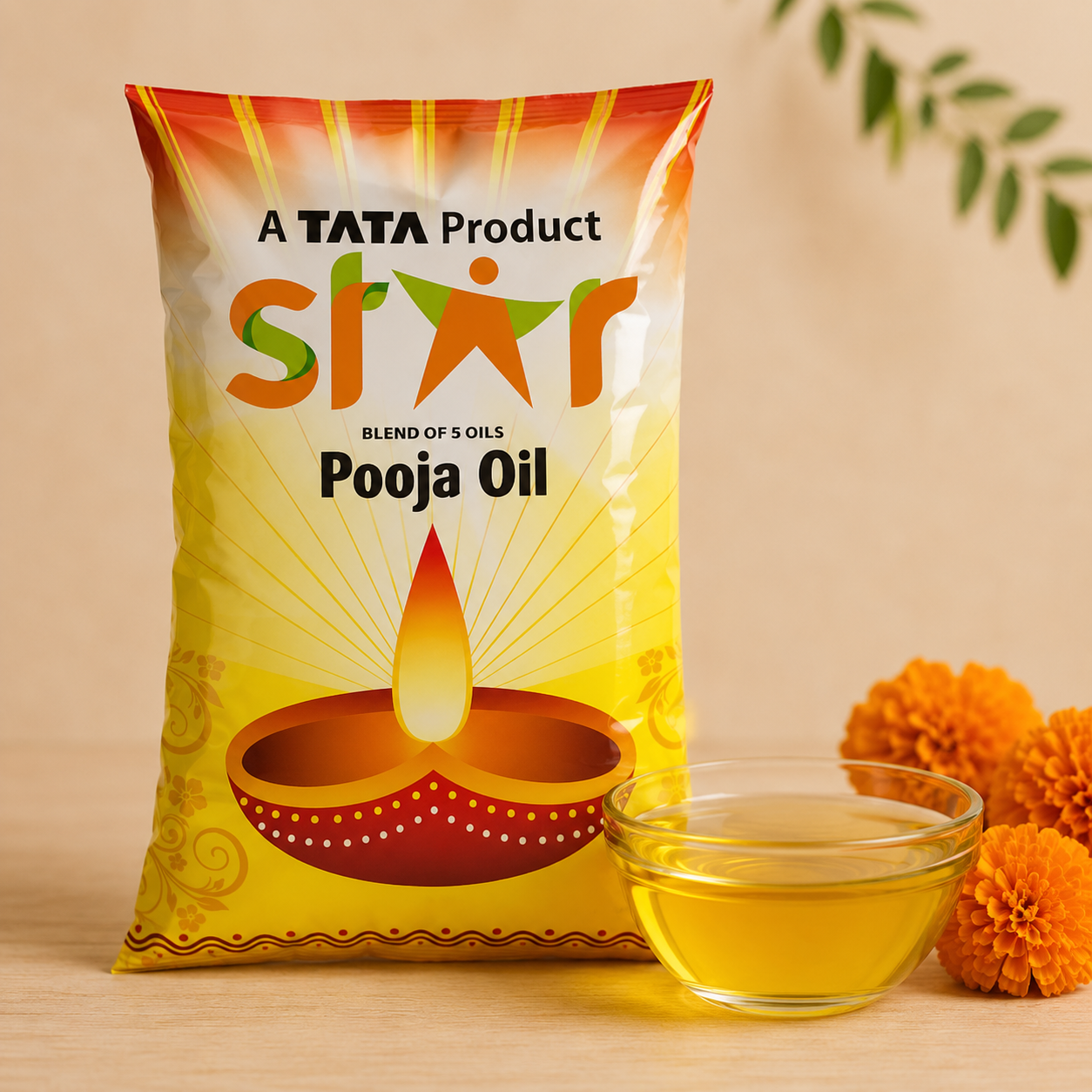 Star Pooja Oil Pouch 819 ml
