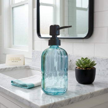 Smartle Glass Soap Dispenser Blue 400 Ml 1 pc