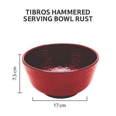 Tibros Hammered Serving Bowl Rust 1 pc