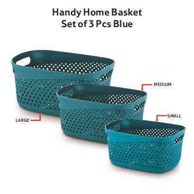 Smartle Handy Home Basket Blue set of 3
