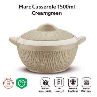 Smartle Marc Casserole 1500 Ml Creame Green 1 pc
