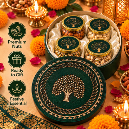 Star Healthy Gifting Dryfruit Wooden Assorted Pack 400 g