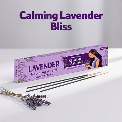 Shubh Anand Lavender Agarbatti, 80 Pcs