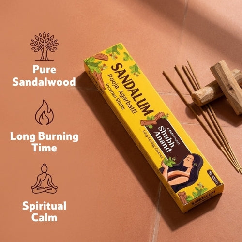 Shubh Anand Sandalwood Agarbatti, 80 Pcs