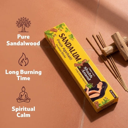 Shubh Anand Sandalwood Agarbatti, 80 Pcs