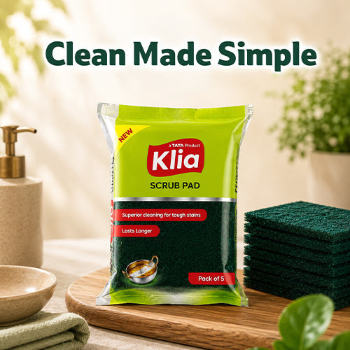 Klia Nylon Scrub Pad Pack Of 5