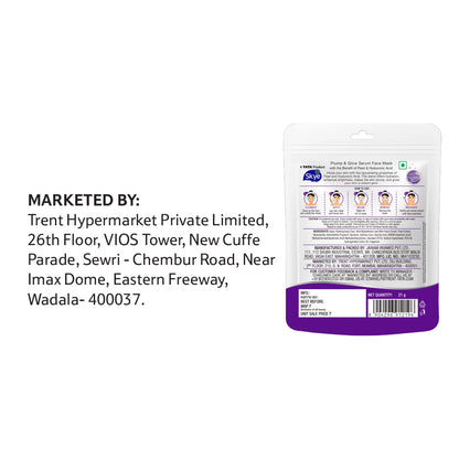 Skye Plump And Glow Face Serum Mask 1 pc